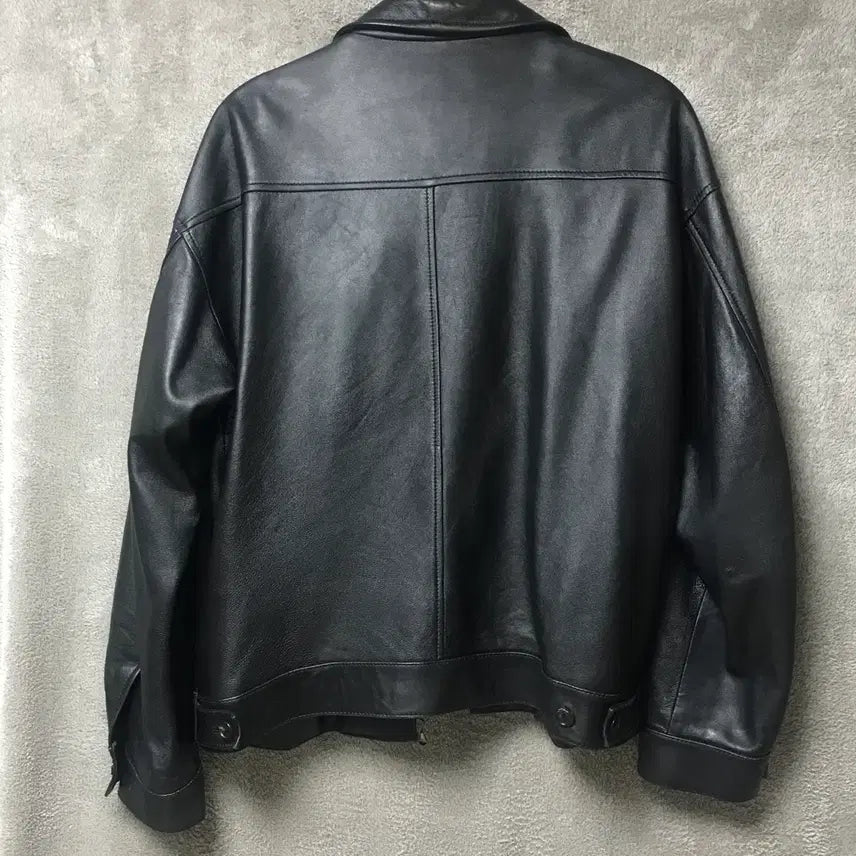 [SOLD OUT] OX STUDIOS 램스킨 자켓 46사이즈 오버핏 싱글 라이더 가죽 자켓