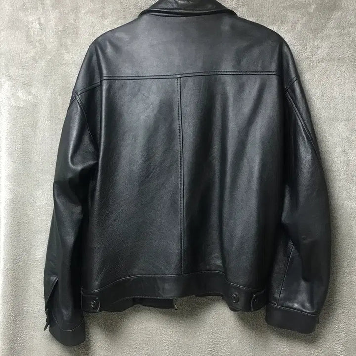[SOLD OUT] OX STUDIOS 램스킨 자켓 46사이즈 오버핏 싱글 라이더 가죽 자켓
