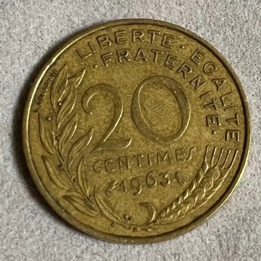 [BUNJANG] France 20 Centimes Coin 1963 / 1963년 프랑스 20상팀  동전