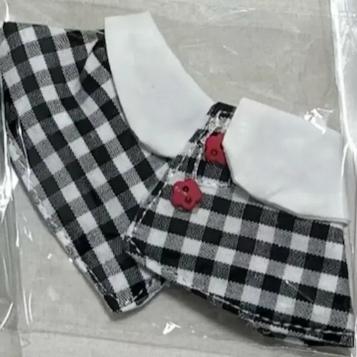 [BUNJANG] 10cm Doll Checkered Cape Collar / 10cm 10깅 인형옷 체크 망토 칼라 판매 양도