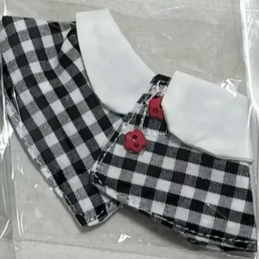 [BUNJANG] 10cm Doll Checkered Cape Collar / 10cm 10깅 인형옷 체크 망토 칼라 판매 양도