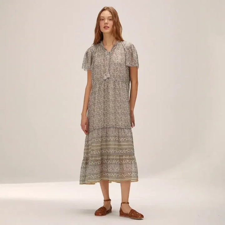 [BUNJANG] Thursday Island Border Mix Tassel Dress / 써스데이아일랜드 22년도 보더믹스 태슬 원피스 (55~66)