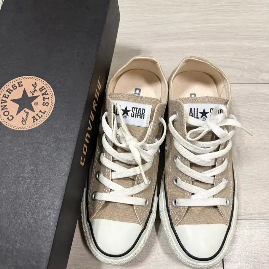 [BUNJANG] Converse Japan All Star J Ox Beige / 컨버스일본판 올스타 제이옥스 로우 베이지 225