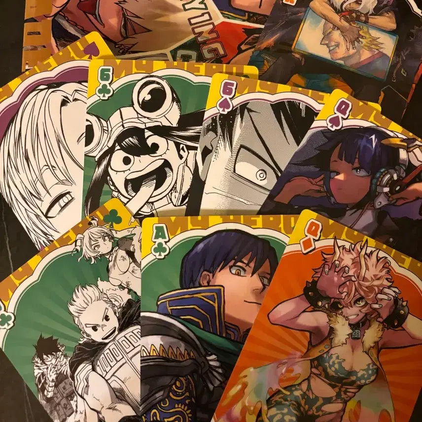 [BUNJANG] My Hero Academia Ten Great Figures Playing Card Bakugo Dabi / 히로아카 십걸 빅 플레잉 카드 트럼프카드 바쿠고 다비 등