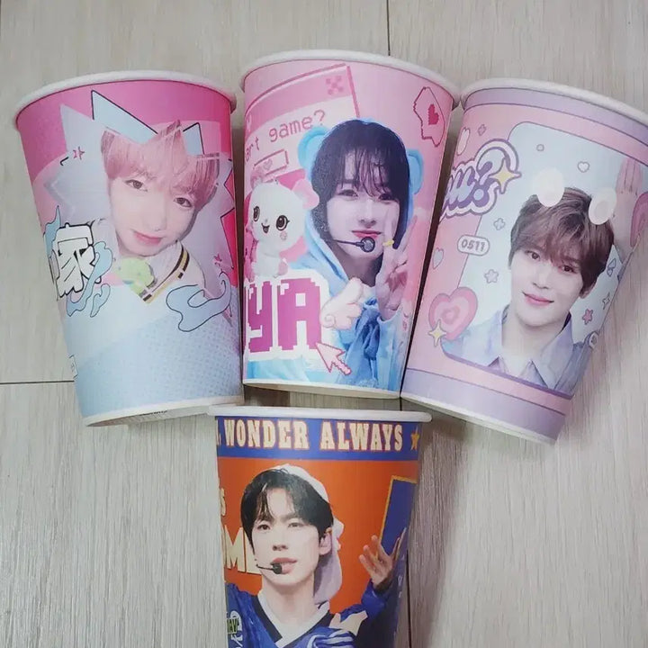 [BUNJANG] NCT WISH Sakuya Sion Yushi Birthday Cafe Cup Holder Bundle Set / 엔시티위시 사쿠야 시온 유우시 생카 컵홀더 일괄