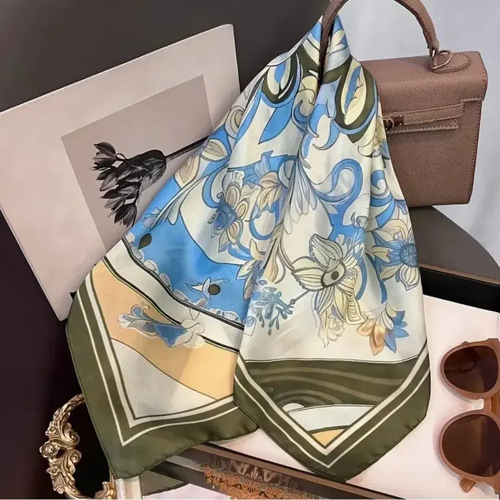 [BUNJANG] Patterned Silk Scarf / 패턴 스카프(새상품)