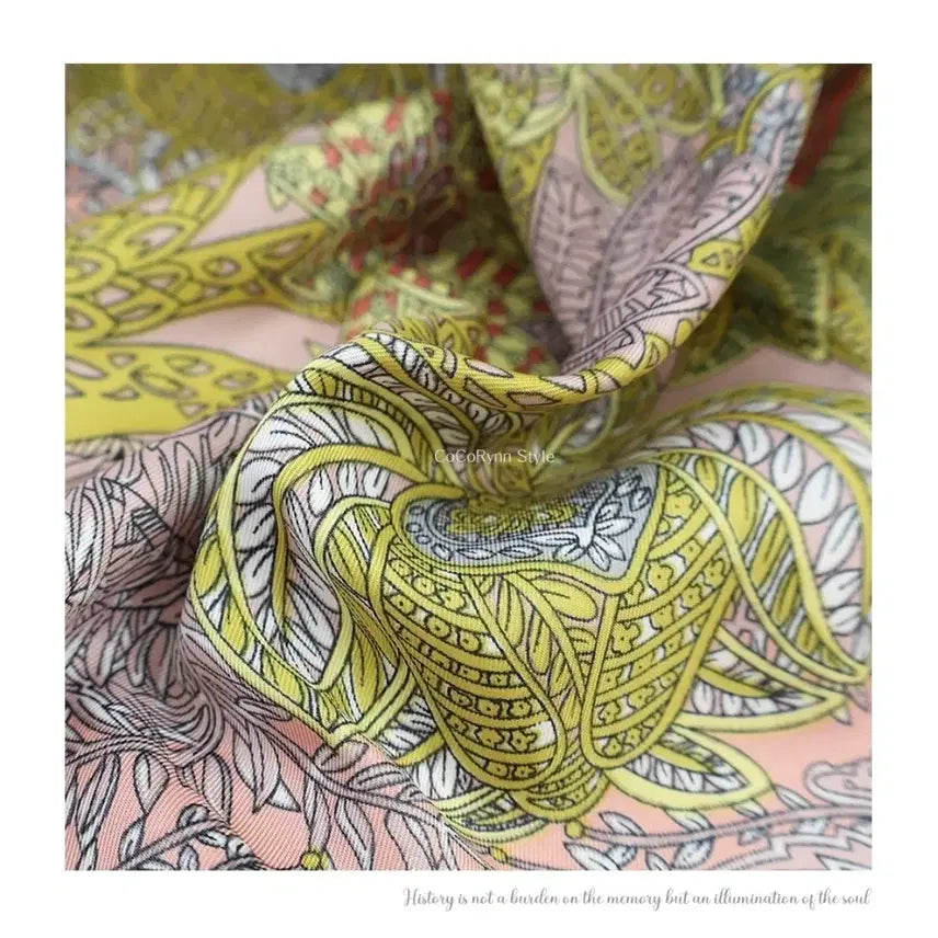 [BUNJANG] Floral Pattern Scarf / 플라워 패턴 스카프(새상품)