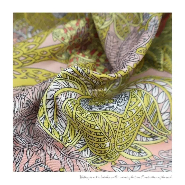[BUNJANG] Floral Pattern Scarf / 플라워 패턴 스카프(새상품)