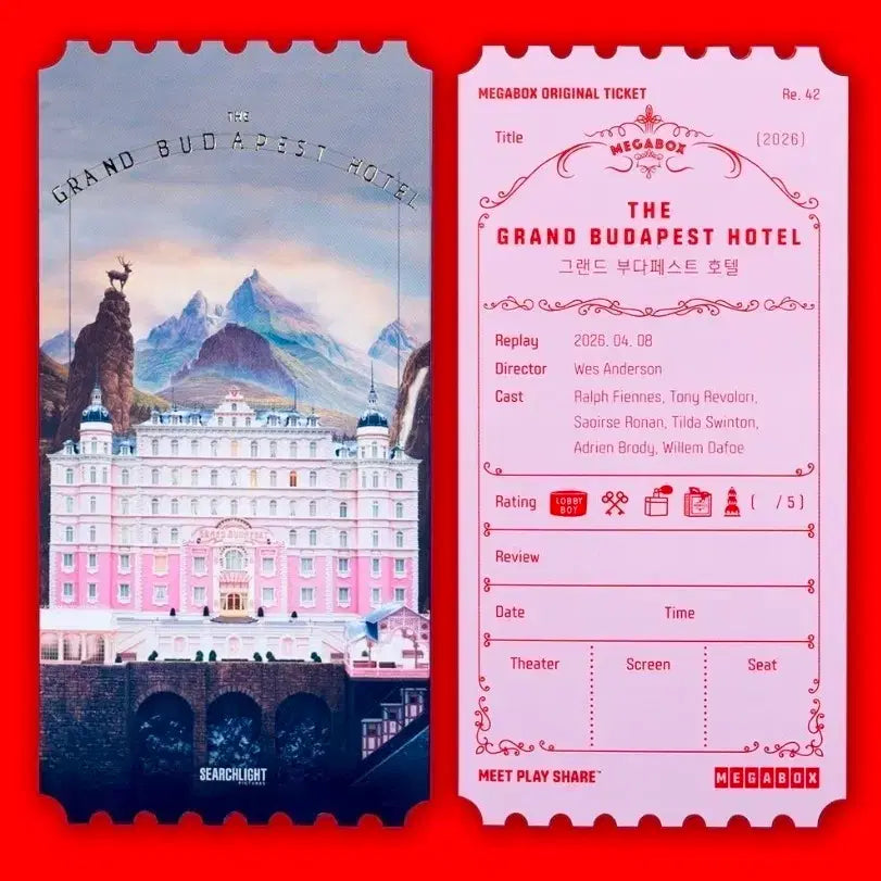 [BUNJANG] The Grand Budapest Hotel Original Ticket Megabox / 그랜드 부다페스트 호텔 오리지널 티켓 메가박스 오티