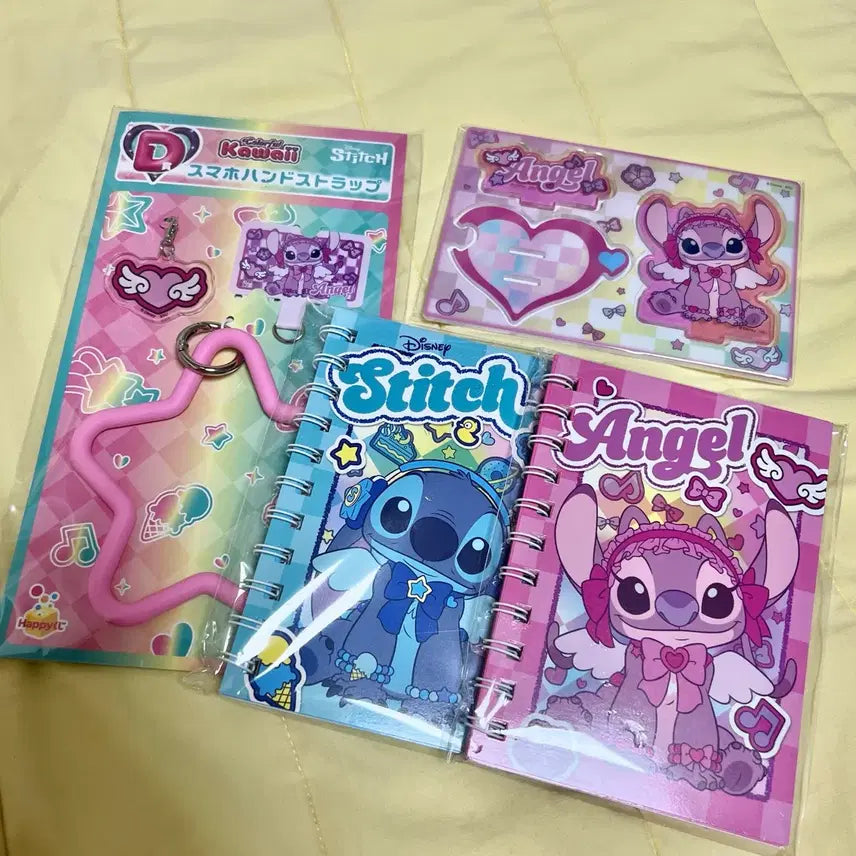 [BUNJANG] Stitch Happy Kuji Ichiban Kuji Notebook Acrylic Stand Set / 스티치 해피쿠지 이치방쿠지 제일복권 공책 아크릴스탠드 abcdefgh상