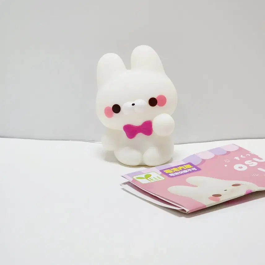 [BUNJANG] Squeeze Touch Rabbit Mini Mood Lamp Figure White / 스쿳토탓치상 토끼 미니 무드등 피규어 가챠 흰색_미니 화이트 조명 굿즈