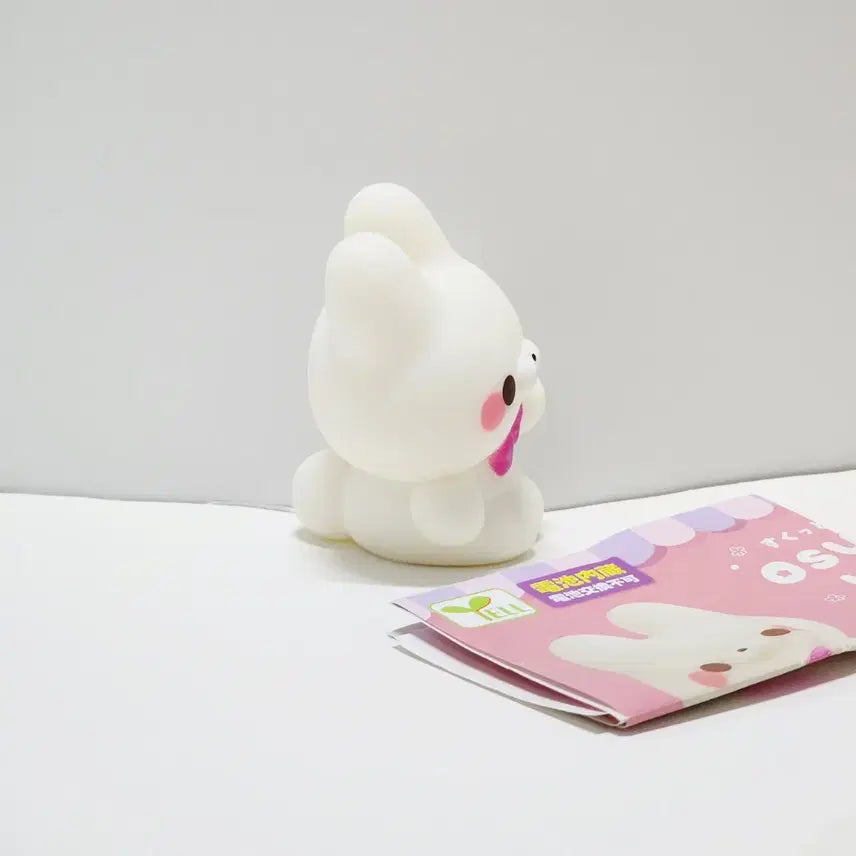 [BUNJANG] Squeeze Touch Rabbit Mini Mood Lamp Figure White / 스쿳토탓치상 토끼 미니 무드등 피규어 가챠 흰색_미니 화이트 조명 굿즈