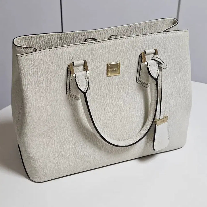 [BUNJANG] Sisley Ivory Leather Tote Bag / 시슬리 아이보리색 토트백 여성 가방