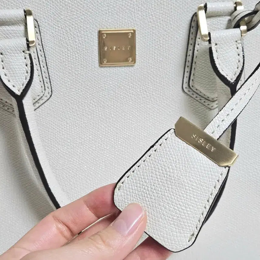 [BUNJANG] Sisley Ivory Leather Tote Bag / 시슬리 아이보리색 토트백 여성 가방