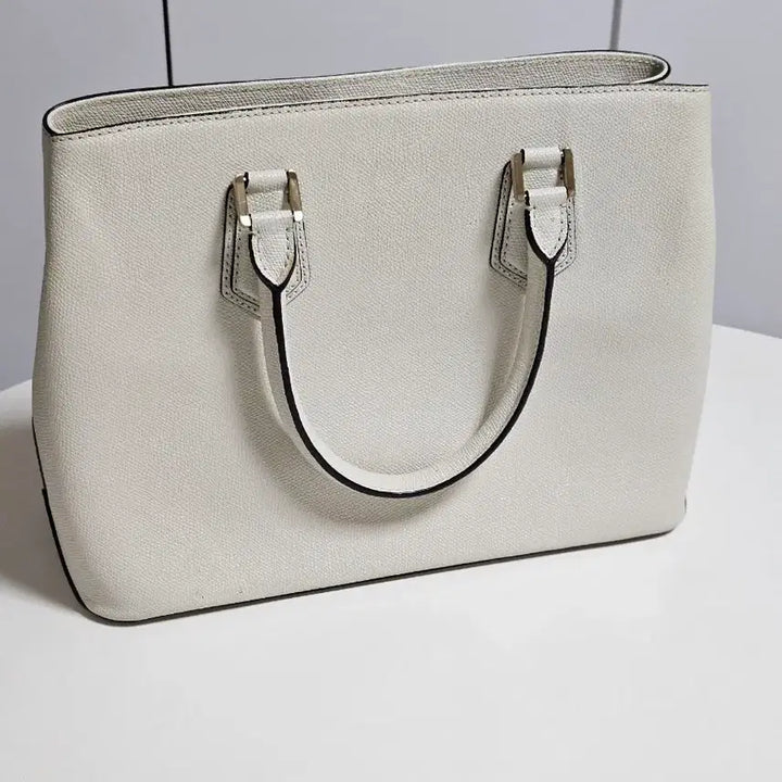 [BUNJANG] Sisley Ivory Leather Tote Bag / 시슬리 아이보리색 토트백 여성 가방