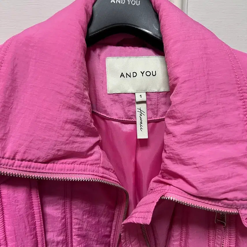 [BUNJANG] AND YOU Pink Padding Jacket Size 1 / 앤유 핑크 패딩 자켓 1사이즈