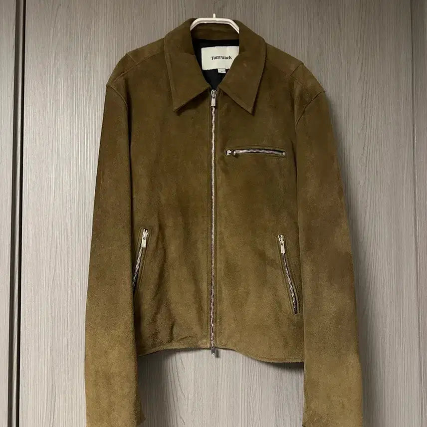 [BUNJANG] Toni Wek Suede Blouson Olive Brown / (S) 토니웩 스웨이드 블루종 올리브 브라운