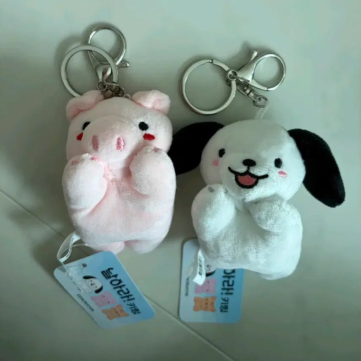 [BUNJANG] Flying Pig Dog Charm Keychain Set / 날아라 키링 돼지 강아지 새상품 일괄 택O