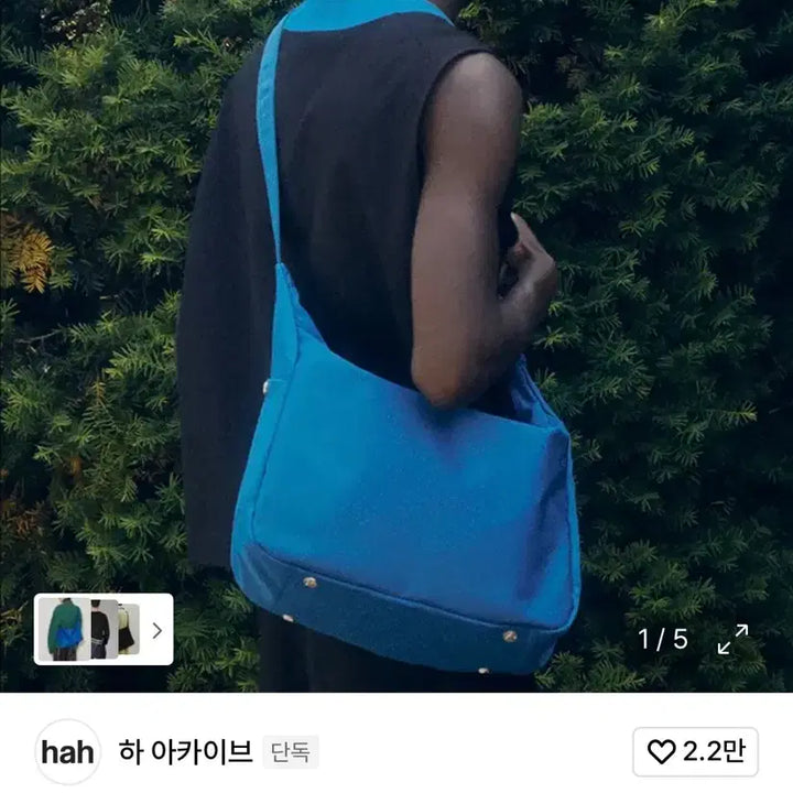 [BUNJANG] Haaarchive IL Edition Belted Arc Messenger Bag / (하아카이브) 아이엘 에디션 벨티드 아크 메신저백 블루