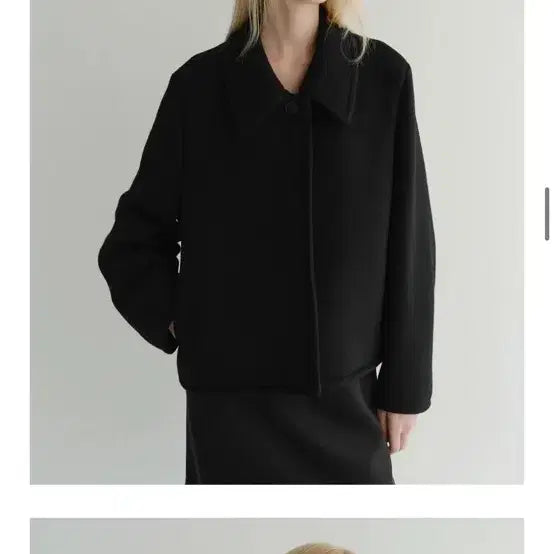 [BUNJANG] EAAH Short Coat - Black / EAAH 이아 숏 코트 블랙