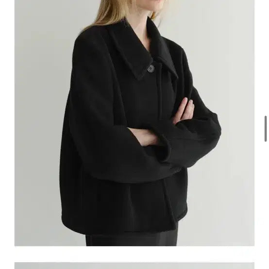 [BUNJANG] EAAH Short Coat - Black / EAAH 이아 숏 코트 블랙