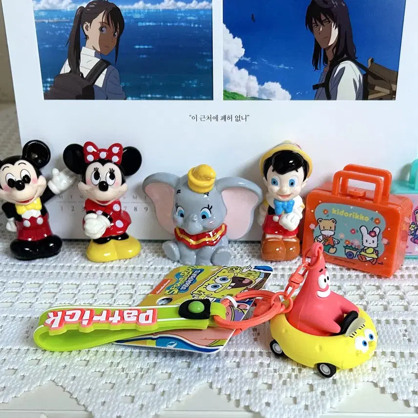 [BUNJANG] SpongeBob SquarePants &amp; Patrick Star Keychain Set / 스펀지밥피규어키링 스펀지밥뚱이세트키링