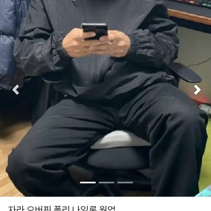 [BUNJANG] ZARA Oversized Poly Nylon Warm-up Jacket / 자라 오버핏 폴리 나일론 웜업 블랙