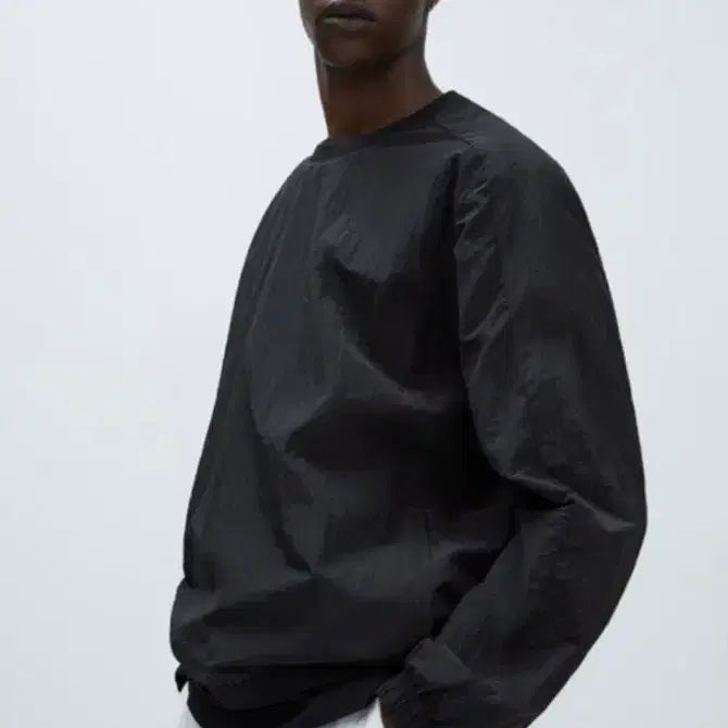 [BUNJANG] ZARA Oversized Poly Nylon Warm-up Jacket / 자라 오버핏 폴리 나일론 웜업 블랙