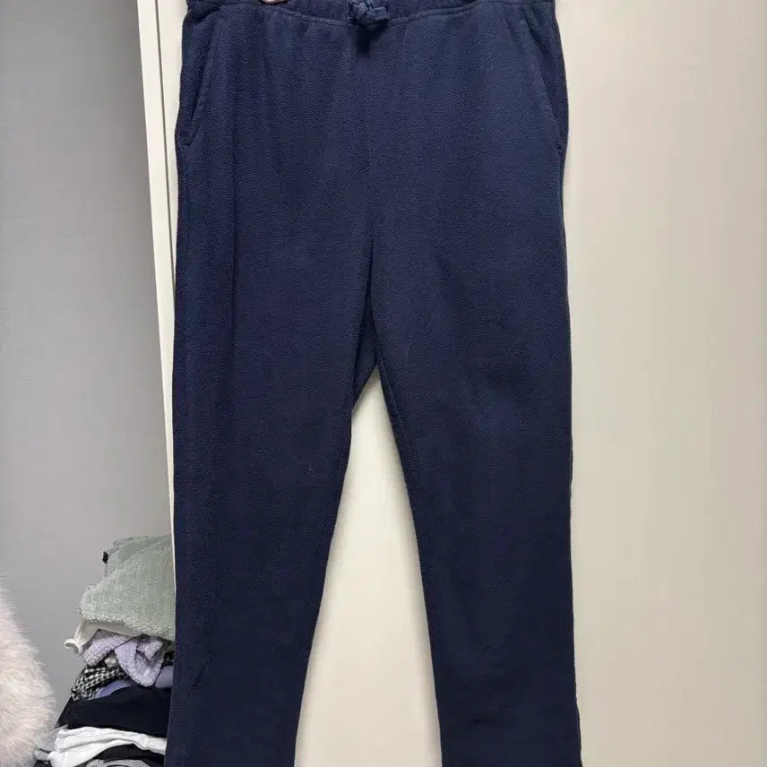 [BUNJANG] Navy Fleece Lined Pants Size L / 네이비 기모 바지 플리스바지 L사이즈