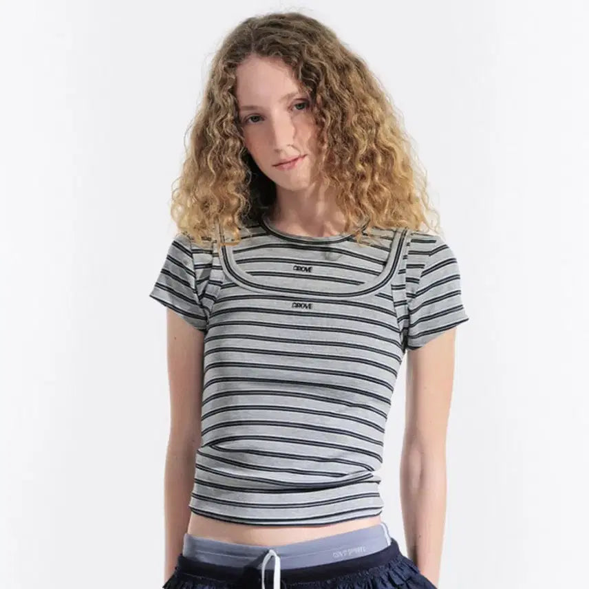 [BUNJANG] Grove Store JULIAN STRIPE Sleeveless T-Shirt Set / 그로브 스토어 JULIAN STRIPE 슬리브리스 티셔츠 세트