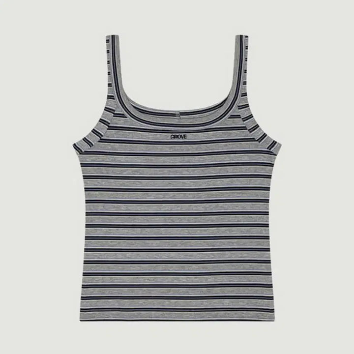 [BUNJANG] Grove Store JULIAN STRIPE Sleeveless T-Shirt Set / 그로브 스토어 JULIAN STRIPE 슬리브리스 티셔츠 세트