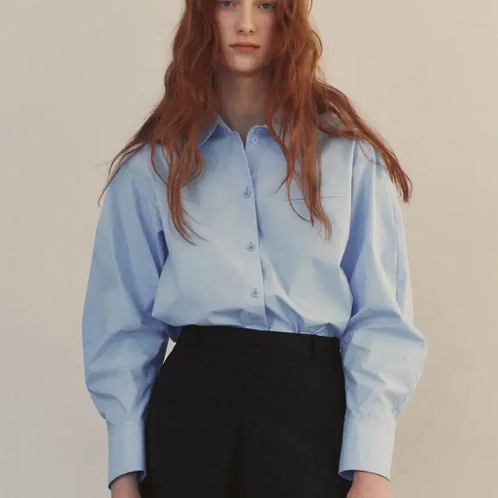 [BUNJANG] 앤유 WATERLOO Volume Sleeve Shirt - Blue / 앤유 WATERLOO Volume sleeve shirt 볼륨 셔츠 블루