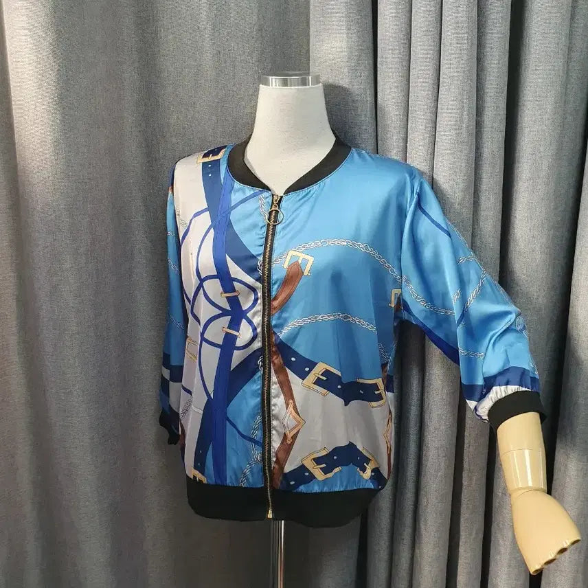 [BUNJANG] Silk It Pattern Zip-up Jacket / 실킷 패턴 집업