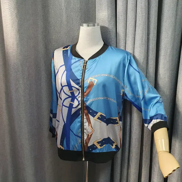 [BUNJANG] Silk It Pattern Zip-up Jacket / 실킷 패턴 집업