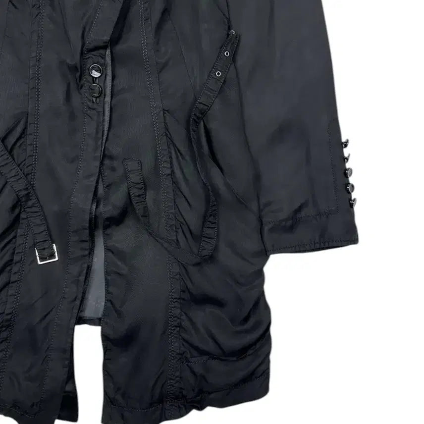 [BUNJANG] TASSE High-Neck Asymmetrical Coat / 타스타스 하이넥 사선 오버랩 코트
