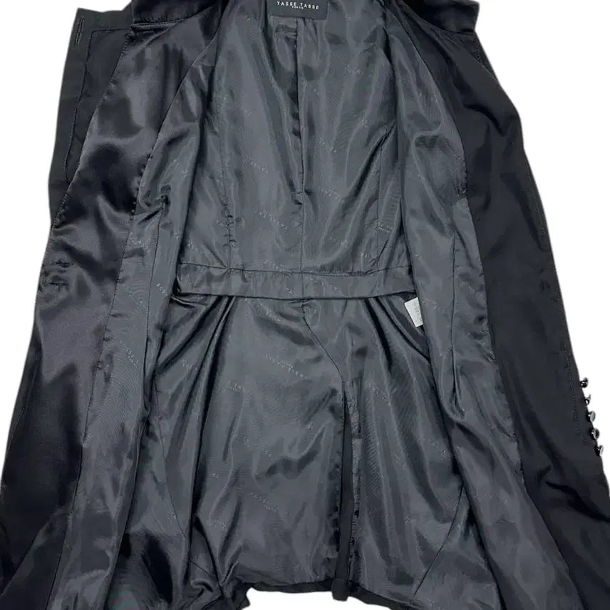 [BUNJANG] TASSE High-Neck Asymmetrical Coat / 타스타스 하이넥 사선 오버랩 코트