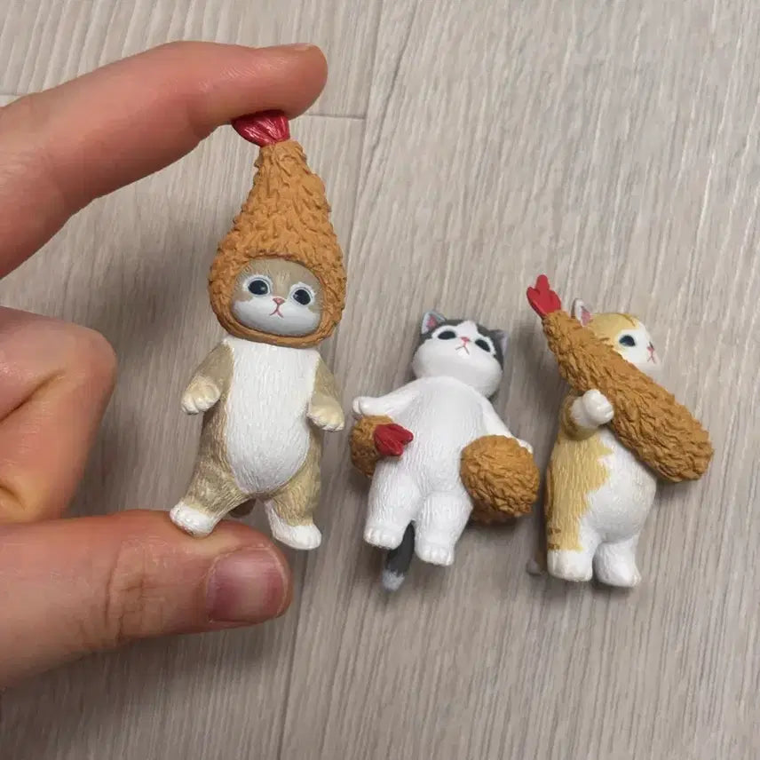 [BUNJANG] Mofsand Shrimp Tempura Cat Figure Set / 모프샌드 새우튀김 피규어3개