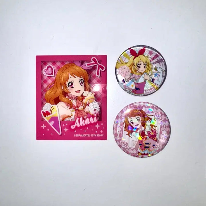 [BUNJANG] Aikatsu Acrylic Keyring and Badge Set / 아이카츠 아크릴 키링 뱃지