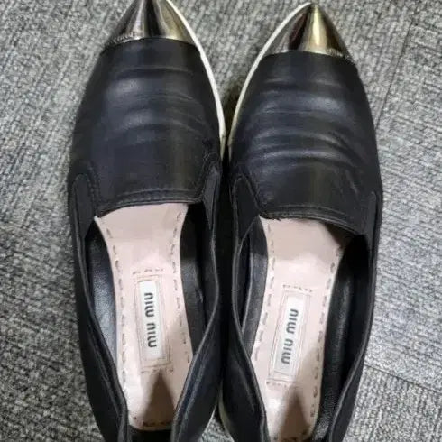 [BUNJANG] Miu Miu Metal Toe Slip-On Shoes Size 35 1/2 / 미우미우 메탈 토슬립온 35 1/2