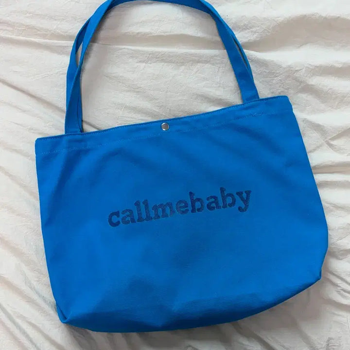 [BUNJANG] Callmebaby Blue Canvas Tote Bag / callmebaby 블루 캔버스 토트백
