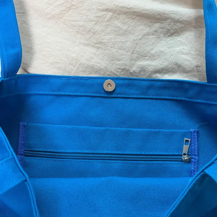 [BUNJANG] Callmebaby Blue Canvas Tote Bag / callmebaby 블루 캔버스 토트백