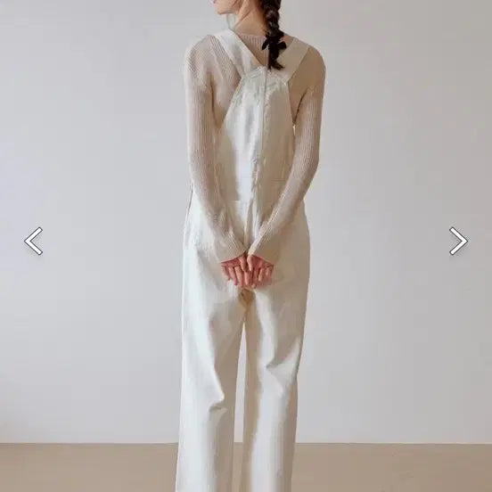 [BUNJANG] Re_L White Denim Overalls / Re_L 리엘 화이트 멜빵 바지 데님