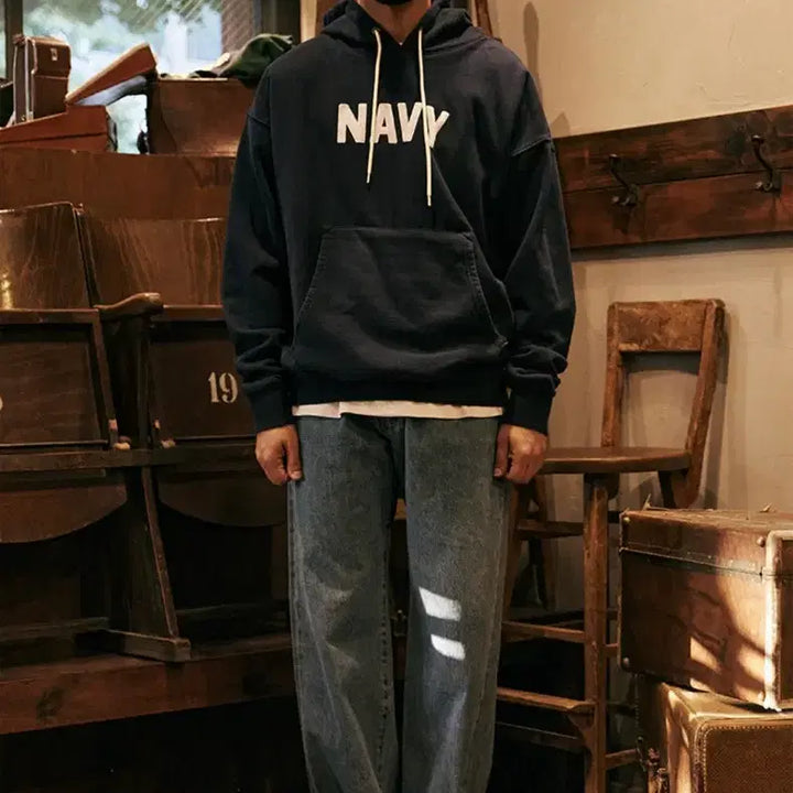 [BUNJANG] Outstanding Navy Hood M / 아웃스탠딩 네이비 후드 M