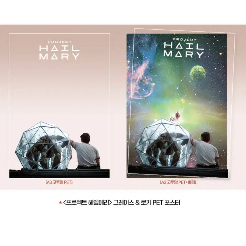 [BUNJANG] Project Hail Mary Grace &amp; Rocky PET Poster / (1분 남음) 프로젝트 헤일메리 3주차 주말 그레이스&amp;로키 PET 포스터