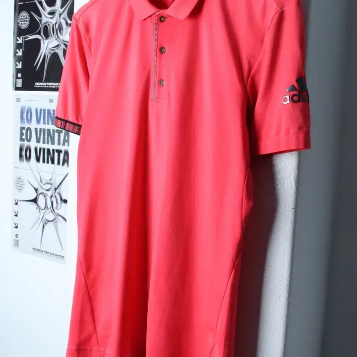 [BUNJANG] Adidas Short Sleeve Polo Shirt Pink / W(S-L) 아디다스 반팔 카라 티셔츠 기능성 핑크 올드스쿨-18030