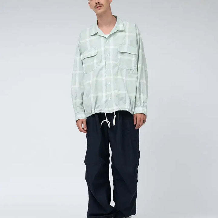[BUNJANG] Nanamica Palaka Check Shirt Coral Green / [L][105] 나나미카 팔라카 체크 셔츠 코랄 그린