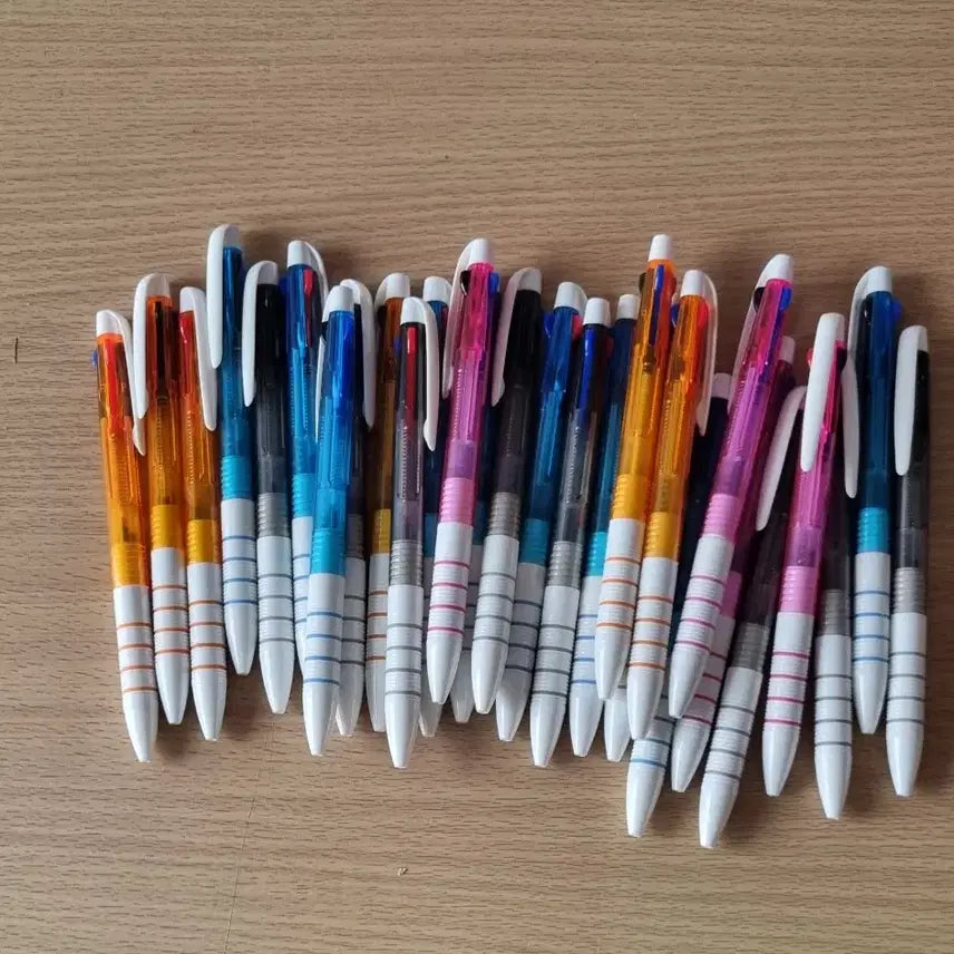 [BUNJANG] 3-Color Ballpoint Pen Set (Black, Blue, Red) - 20 Pens / [새상품 20개] 반투명 3색 볼펜