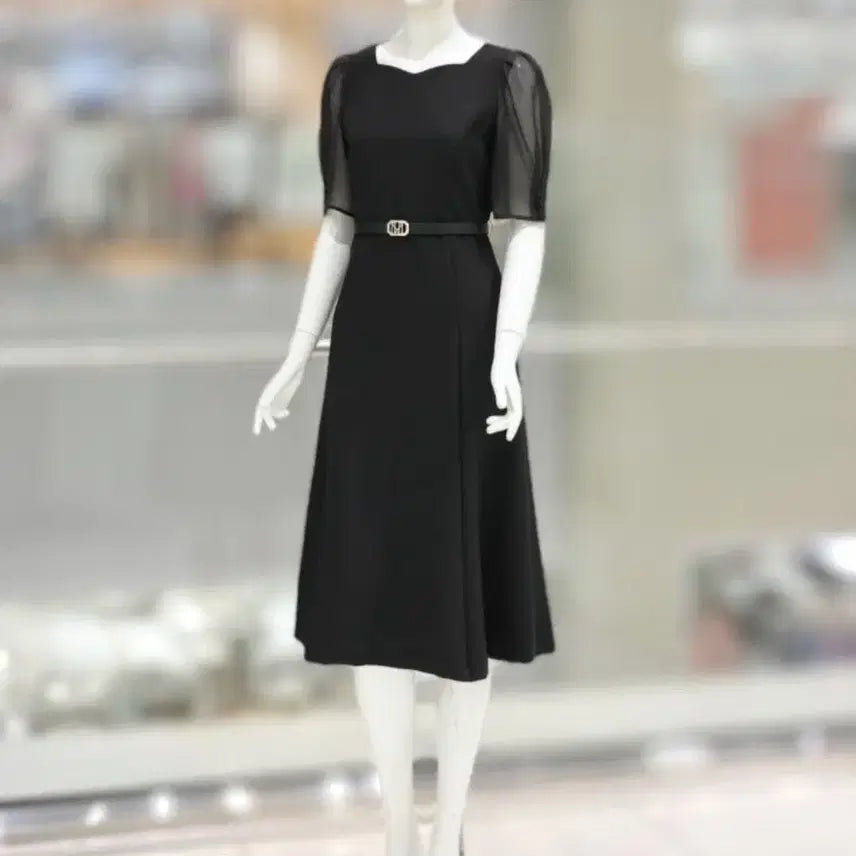 [SOLD OUT] JJ지고트 시스루 슬리브리스 원피스 55사이즈