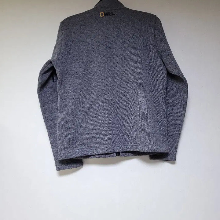 [BUNJANG] National Geographic Knit Zip-up Jacket (Gray, Size S) / 내셔널지오그래픽 니트 집업 자켓 그레이 (사이즈90/S)