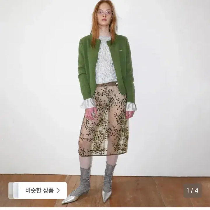 [BUNJANG] Overdue Flare Layered Sequin Long Skirt / 오버듀플레어 시스루 스커트 팝니다. Flower sequin skirt